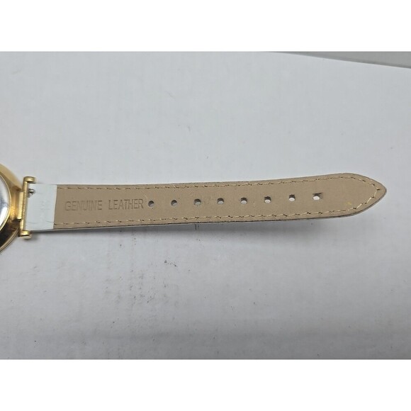 Ted Baker Ava Womens Gold Tone White Leather 36mm Date Quartz Watch New Battery - Picture 11 of 12